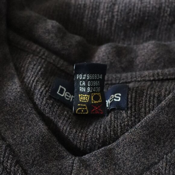 Vntg Denver Hayes Men's Sz L Brown Ribbed‎ V-Neck Pullover Cotton Sweater - Picture 11 of 11